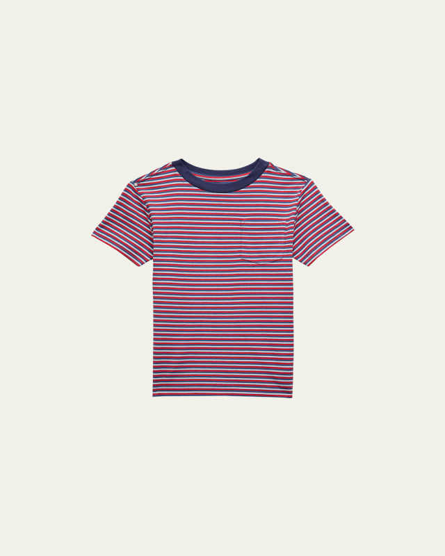 Boy's Multicolor Striped T-Shirt, Size 3-